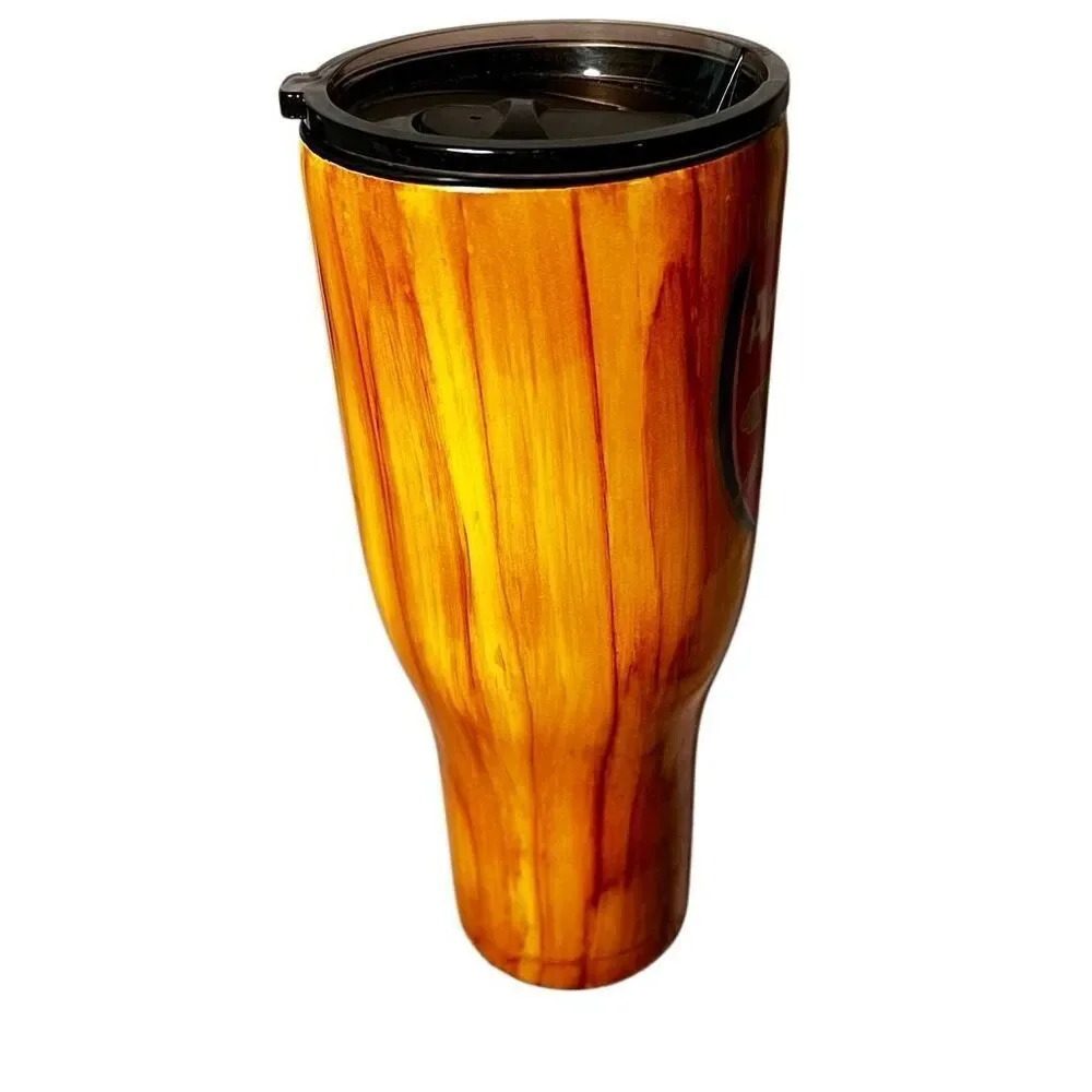 Arsenal Football Club Tumbler W Rustic Wood Faux Finish & Prominent Team Crest